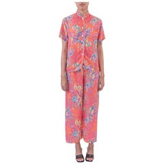 MORPHEW COLLECTION Floral Print Japanese Kimono Silk Duster