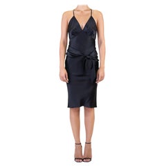MORPHEW COLLECTION Black Silk Charmeuse Sagittarius Dress