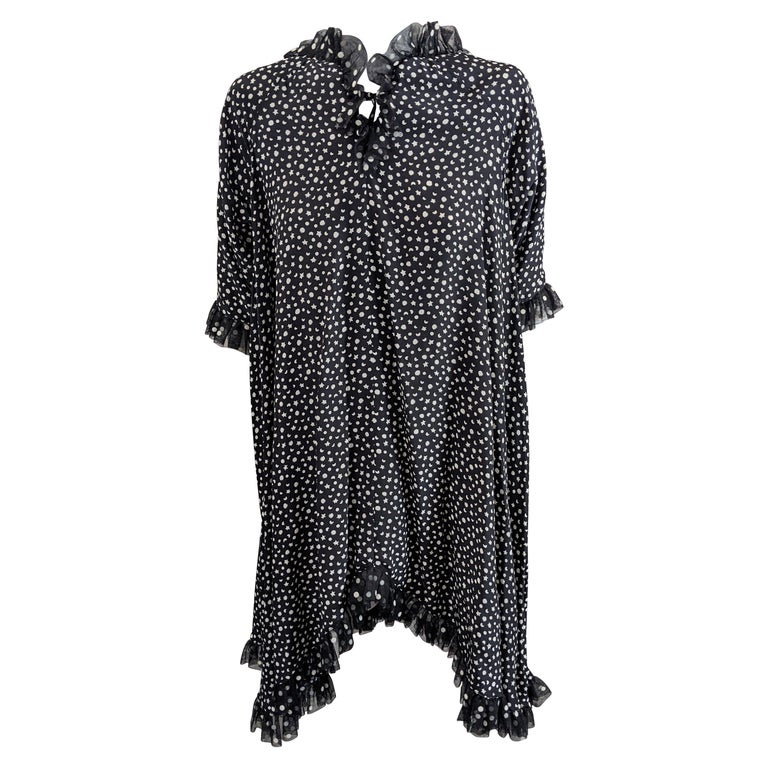 Geoffrey Beene Sillk Crepe Baby Doll Dress For Sale at 1stDibs