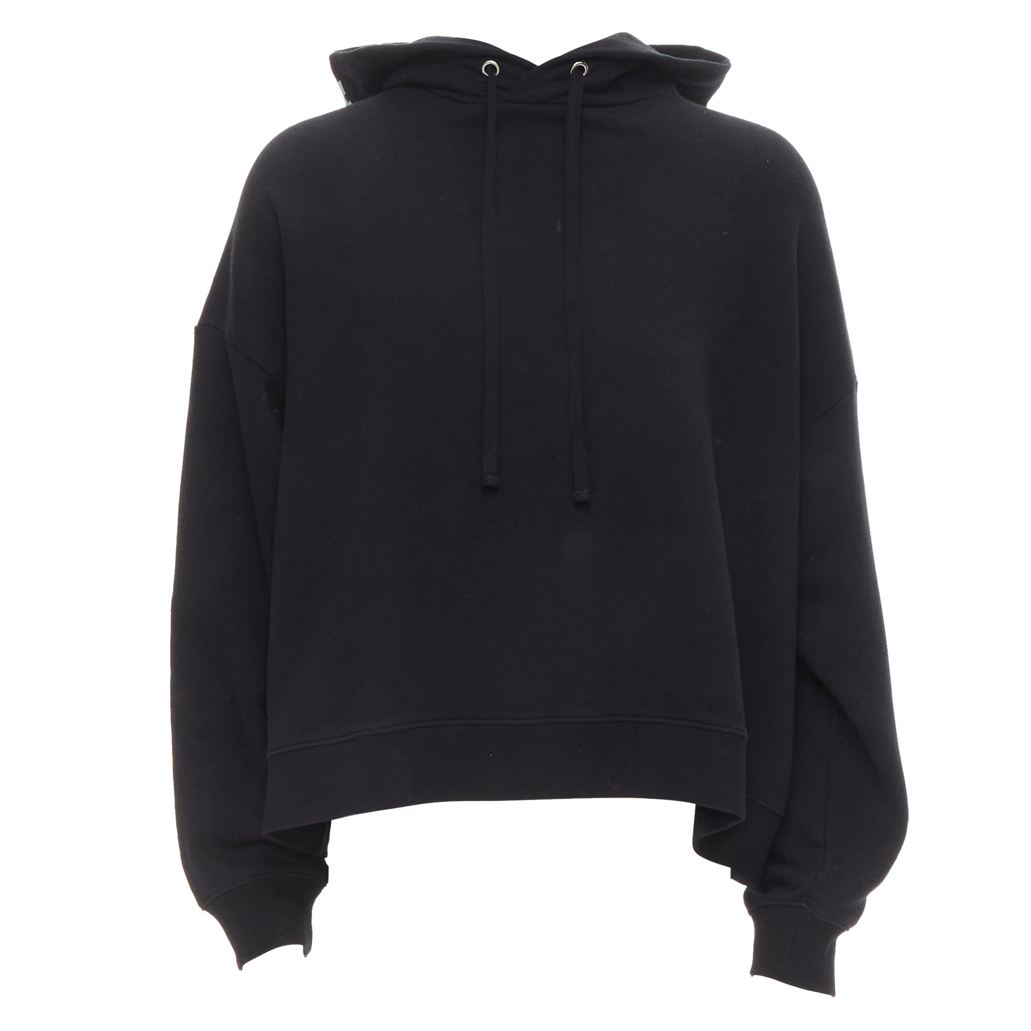 MAISON MARGIELA Aids Charity print black cotton boxy sweatshirt hoodie S For Sale