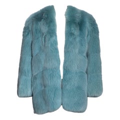 Gucci by Tom Ford aqua blue fox fur coat, fw 1997