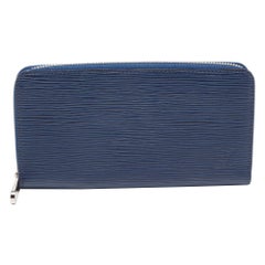Louis Vuitton Blue Marine Epi Leather Zippy Wallet