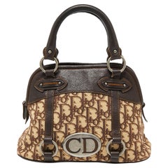 Dior Beige/Brown Diorissimo Canvas and Leather Satchel