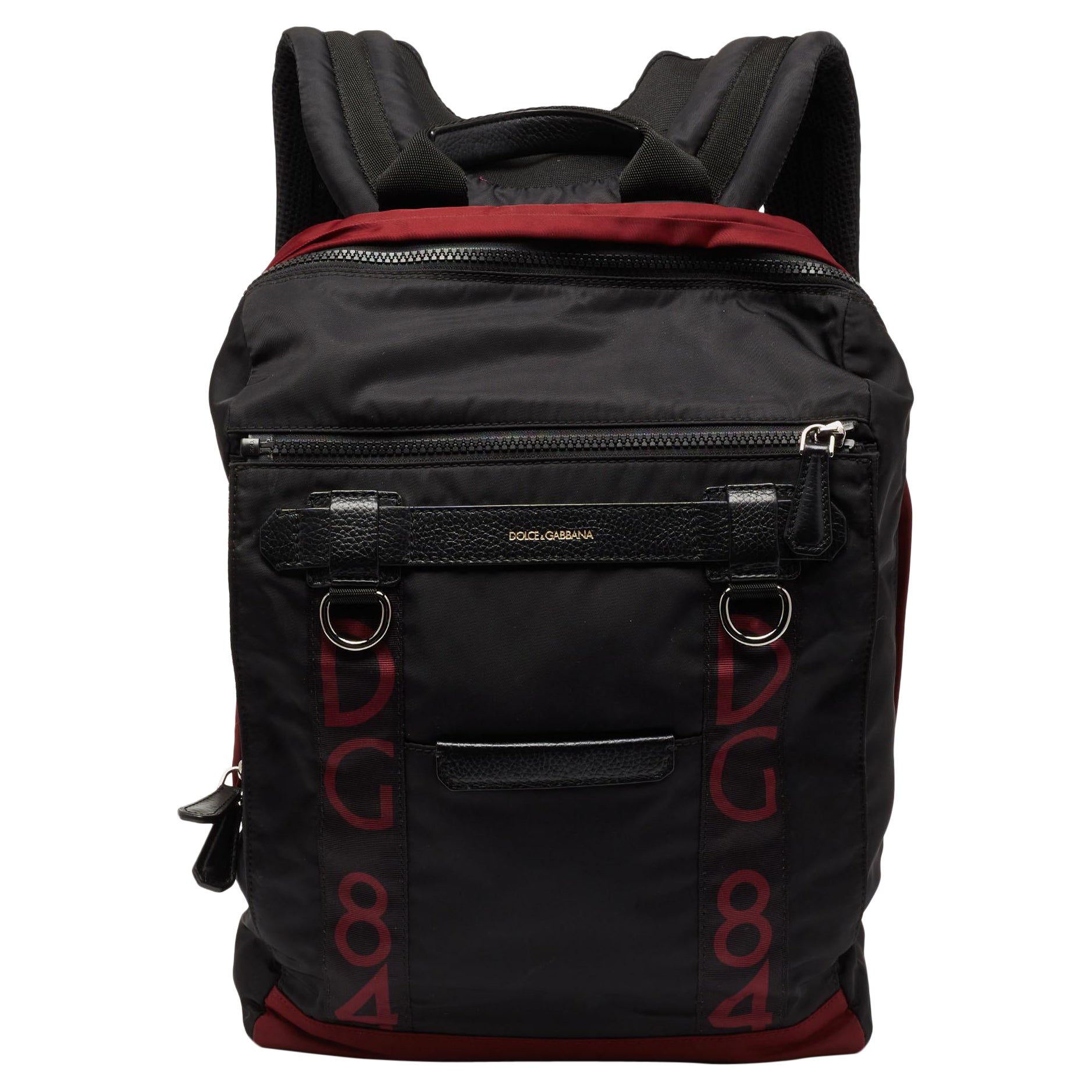 Dolce & Gabbana Black Fabric Backpack