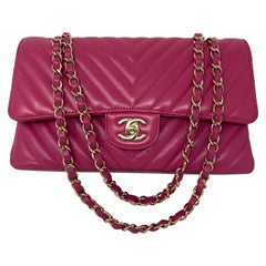 chanel bag with chain around it