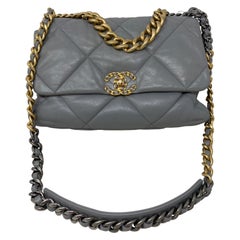 Chanel Grau Große 19 Tasche