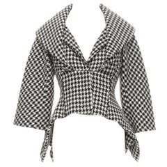 nuovo ALEXANDER McQueen 2009 Runway Horn Of Plenty Look 1 giacca in pied-de-poule IT40