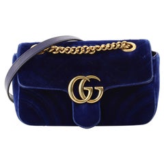 Gucci GG Marmont Flap Bag Matelasse Velvet Mini