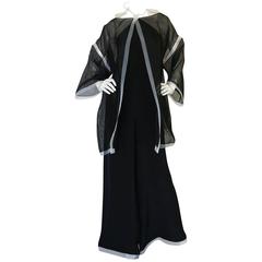 1970s Geoffrey Beene Couture Backless Jumpsuit & Jacket 5