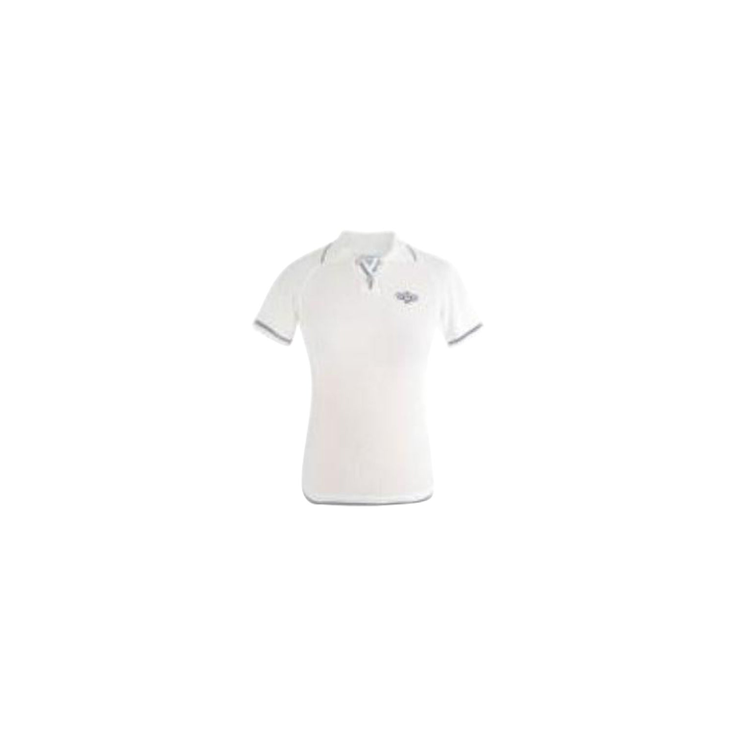Identification white cotton pique polo shirt For Sale at 1stDibs