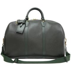 Louis Vuitton Kendall PM Dark Green Taiga Leather Travel Bag + Strap