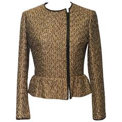 Yves Saint Laurent by Stefano Pilati Boucle and Lurex Short Blazer, Sz. XS