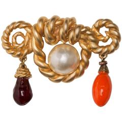 1990 Chanel Stunning Brooch " Cordage " Design By Victoire de Castellane