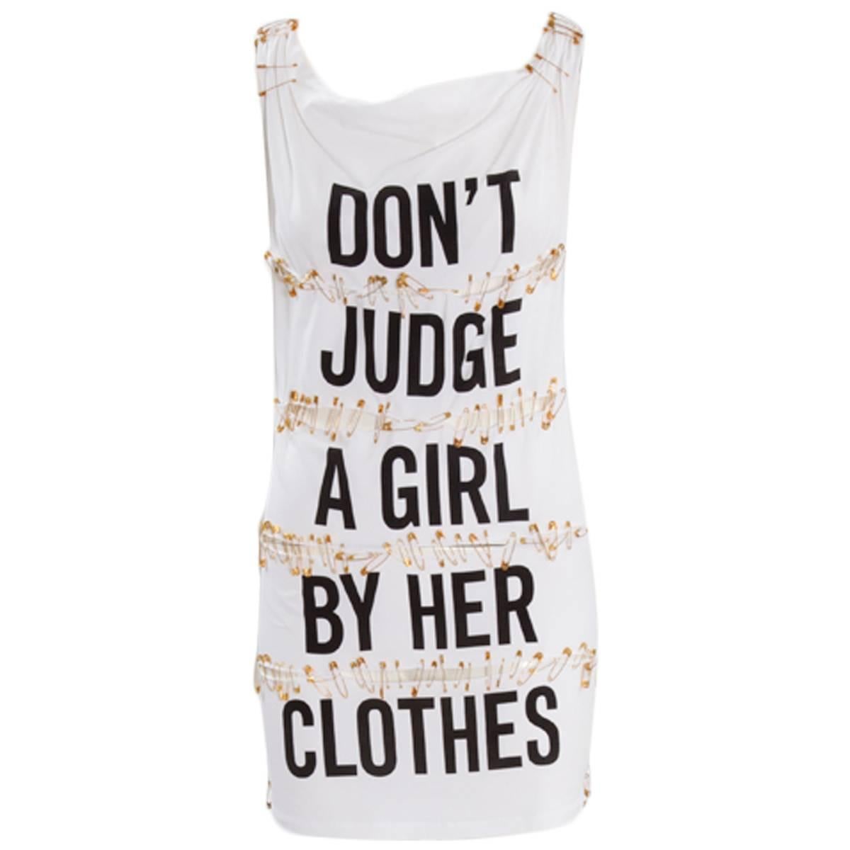 Moschino Cheap & Chic Safety Pin Mini Dress  