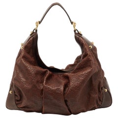 Gucci Brown Guccissima Leather Large Jockey Hobo