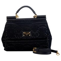 Used Dolce & Gabbana Black Macrame’ Bag