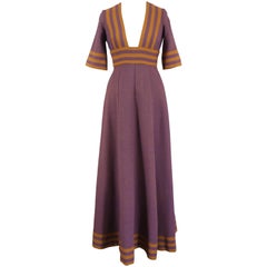 Jean Varon Tweed-Maxikleid, ca. 1960er Jahre
