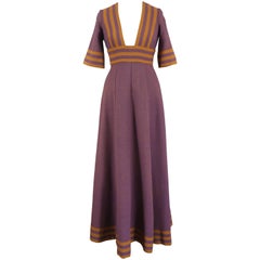 Vintage Jean Varon tweed maxi dress, c. 1960s