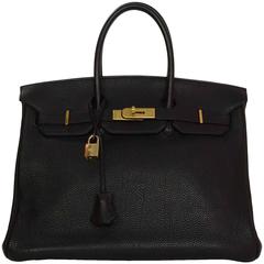 Hermes Black Togo 35cm Birkin Bag GHW