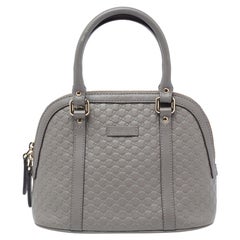 Gucci Grey Microguccissima Leather Mini Dome Satchel