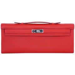 Hermès Rouge Casaque Epsom cm Kelly Sellier- 25 cm PHW at 1stDibs