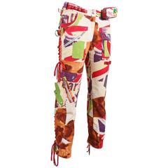 John Galliano for Christian Dior Graffiti print cropped pants, c. 2003 9