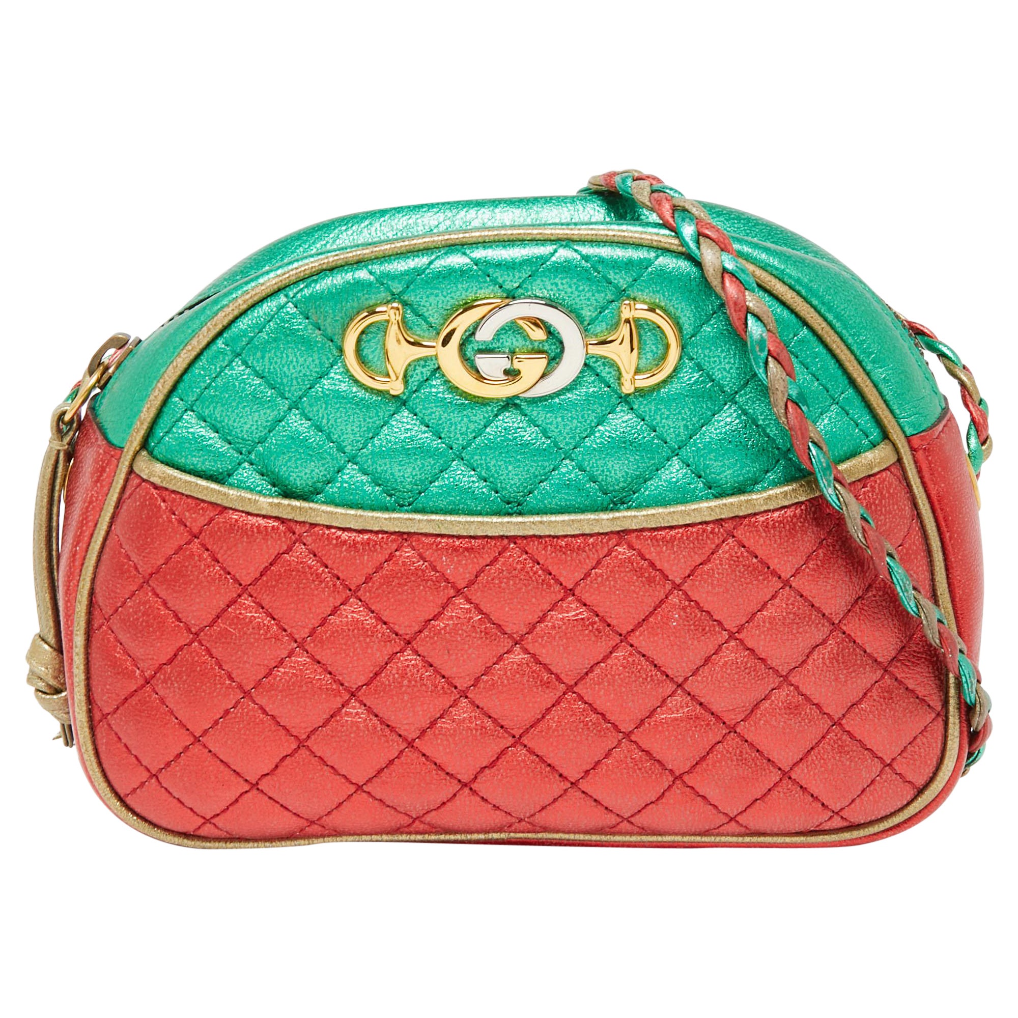 Gucci Multicolor Quilted Leather Mini Trapuntata Crossbody Bag at