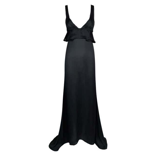 S/S 1998 Christian Dior John Galliano Black Glitter Mermaid Maxi Dress ...