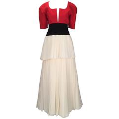 1980s Christian Dior Haute Couture Silk Evening Dress 9