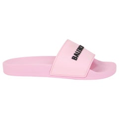 Balenciaga Metallic Pink Satin Knife Pointed Toe Kitten Heels Mules ...