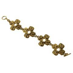 Vintage Henry Perichon Gilded Bronze Link Bracelet