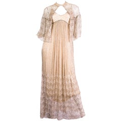 Sexy abito in pizzo con perline anni '70 di Alfred Bosard