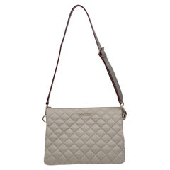 MZ Wallace Grey Quilted Nylon Crossbody Bag