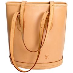 Louis Vuitton Natural Vachetta Leather Limited Edition Petit Bucket Bag  Louis Vuitton