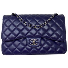 Chanel Lila Jumbo-Doppelklappentasche