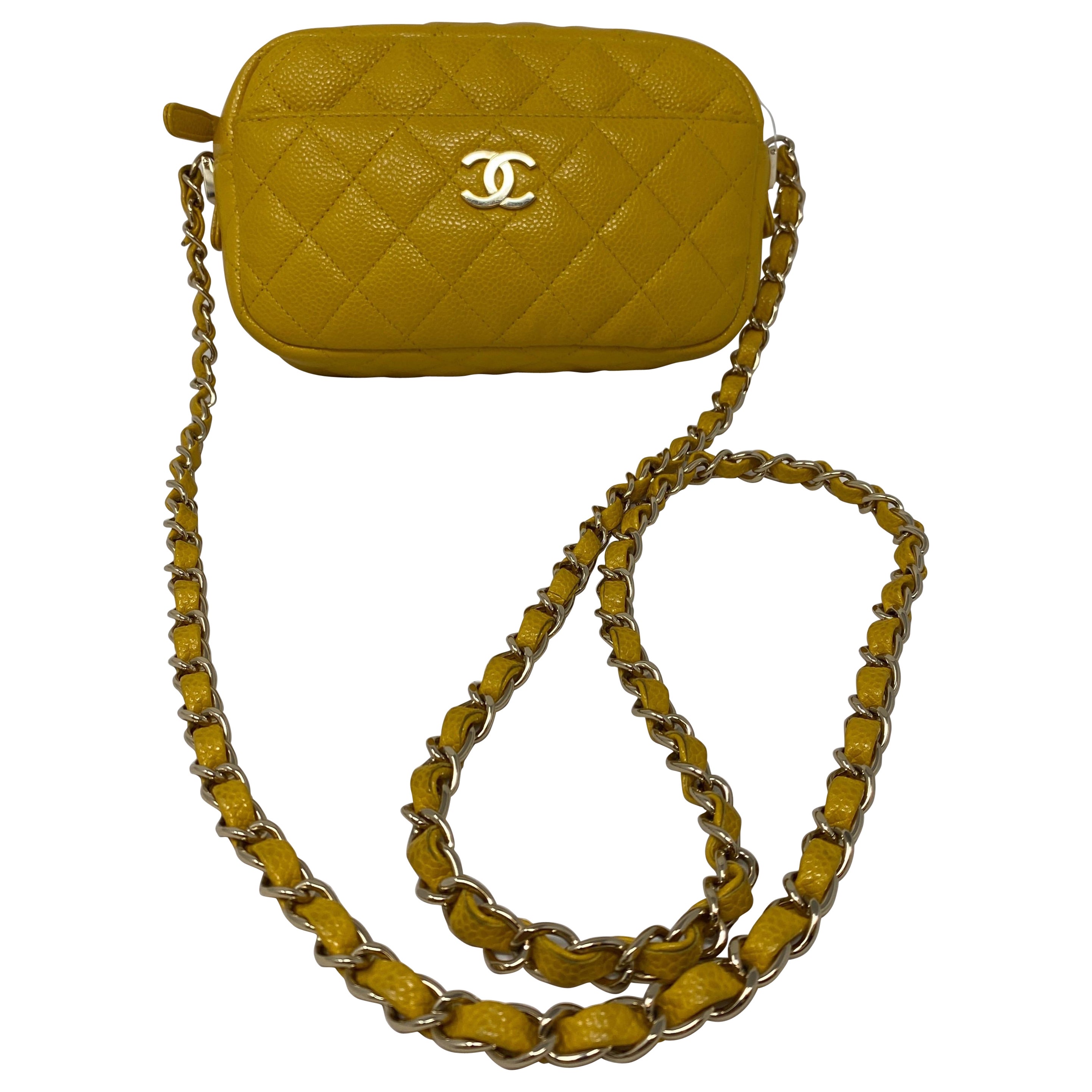 Chanel Yellow Camera Crossbody Bag 