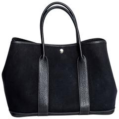 Hermes Garden Party Leather and Canvas Tote