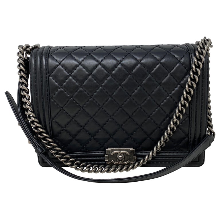 Chanel Black Boy Bag For Sale at 1stDibs