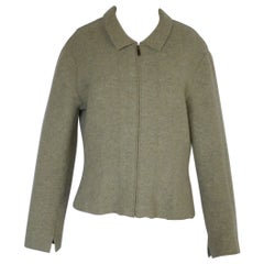 Chanel Herbst 1999 Grüne Wolljacke