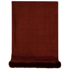 Verheyen London Handwoven Mink Fur Trimmed Cashmere Scarf in Brown