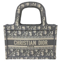 Christian Dior Graue Mini-Buch-Tasche 