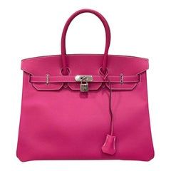 2013 Hermès Birkin 35 Epsom Leather Rose Tyrien Top Handle Bag