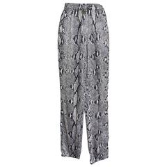 GUCCI by TOM FORD Pant Slinky Snake Print Sweat Style Zipper Ankle 38 / 4 10