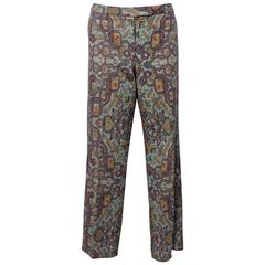 Vintage Etro Fine Wool 1970s Inspired Trousers