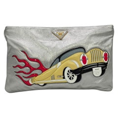 RARE Prada Hot Rod Klassisches Auto Clutch Pochette