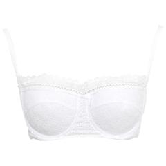 Alaia White Eyelet Lace Bra