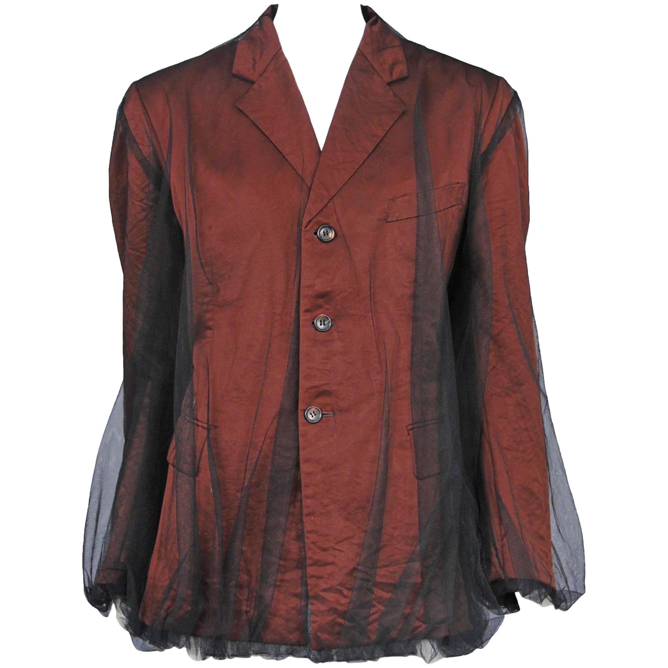 Comme des Garcons Tulle Overlay Blazer 