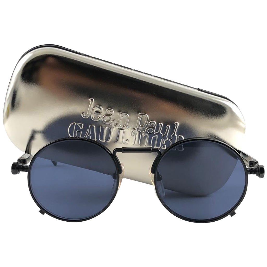 Gaultier big round sunglasses 90s made Japan vtg rare MOD 56-6108 box unisex 