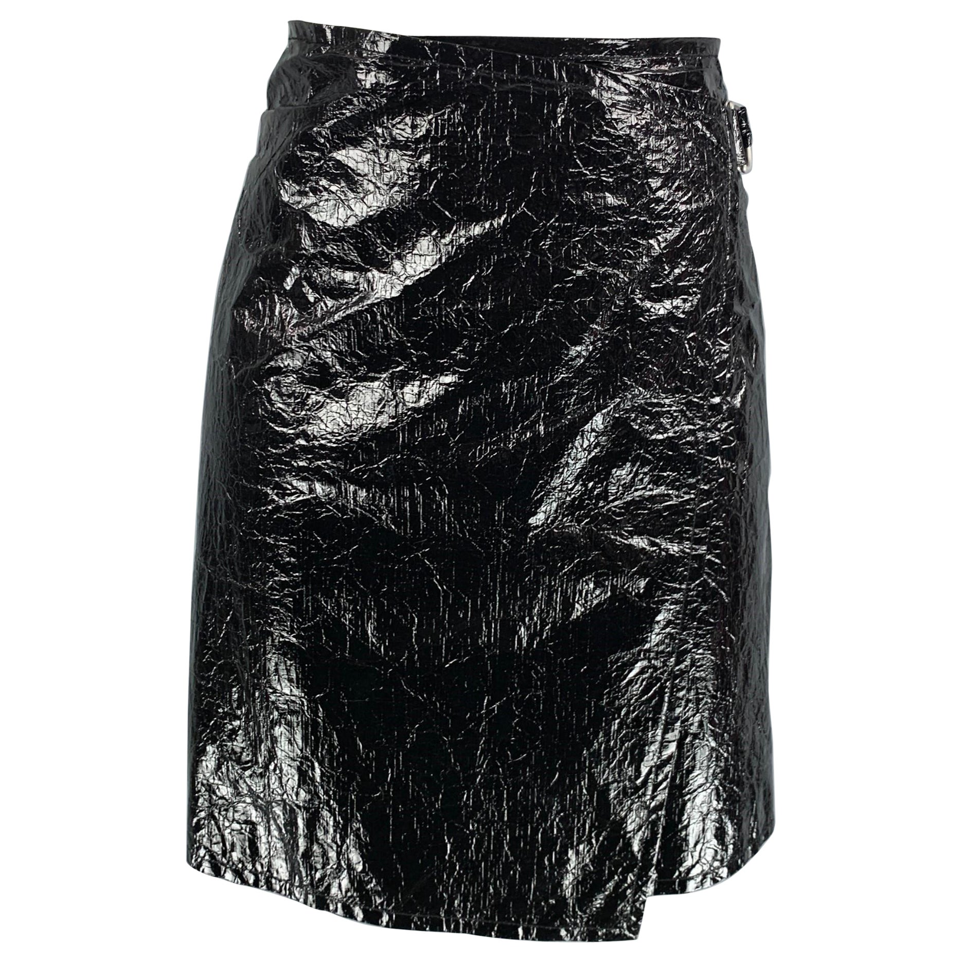 1990'S HELMUT LANG Beige Silk Charmeuse Asymmetrically Draped Skirt at ...