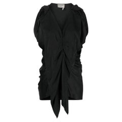 2000s Lanvin black silk sleeveless top